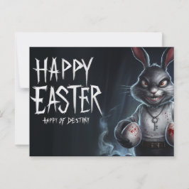 Poscards Happy Easter Lapin Oeuf Horror 07 Vykort