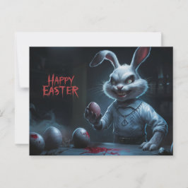Poscards Happy Easter Lapin Oeuf Horror 10 Vykort