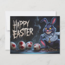 Poscards Happy Easter Lapin Oeuf Horror 11 Vykort