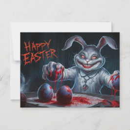 Poscards Happy Easter Lapin Oeuf Horror 12 Vykort