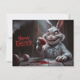 Poscards Happy Easter Lapin Oeuf Horror Vykort