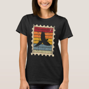 Poscen Frimärke med en solnedgång parakit T Shirt
