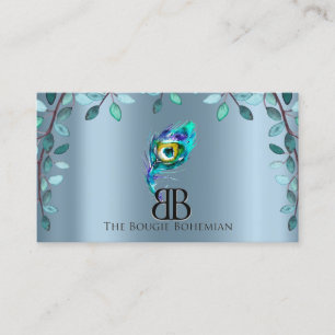 Posé Bougie Glittery Bohemian Blue-Blommigtar Visitkort