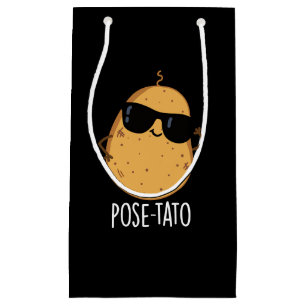 Pose-tato Rolig Potatis Puns Mörk Bakgrund