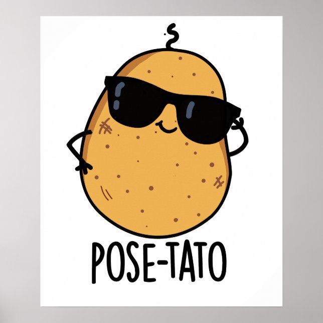 Pose-tato Rolig Potatis Puns  Poster (Framsidan)