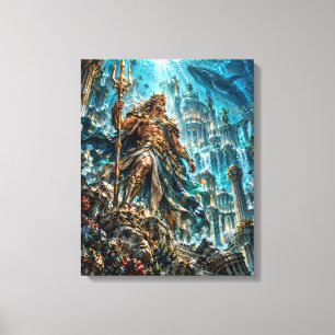 Poseidon – Atlantis Förlorade Kungarike Canvastryck