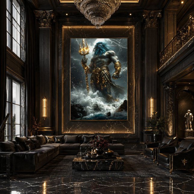 Poseidon, djupets herre - gudomlig storm poster (Skapare uppladdad)