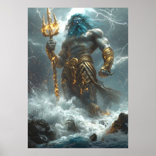 Poseidon, djupets herre - gudomlig storm poster (Framsidan)