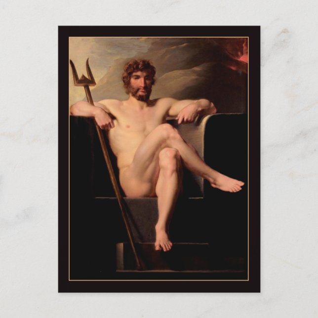 Poseidon Enthroned av Heinrich Fuger Vykort (Framsida)