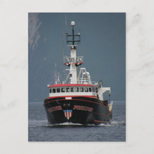 Poseidon, Fisketrålare i holländska hamnen, AK Vykort