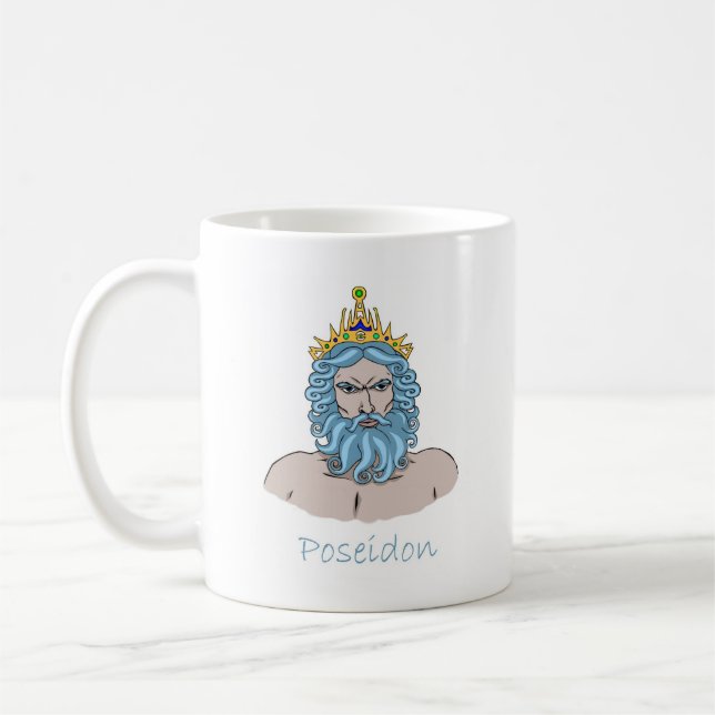 Poseidon - grekisk gud kaffemugg (Vänster)