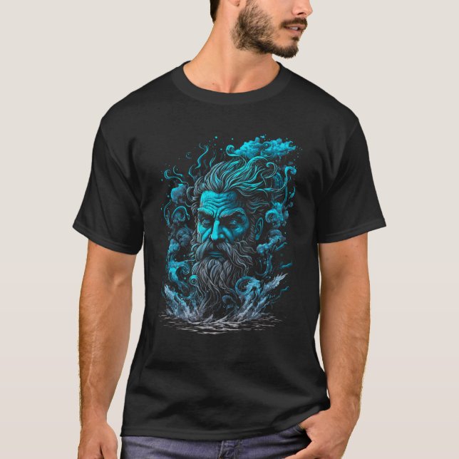 Poseidon grekiska mythology Neptune T Shirt (Framsida)