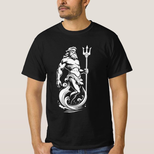 Poseidon havets gud t shirt (Framsida)