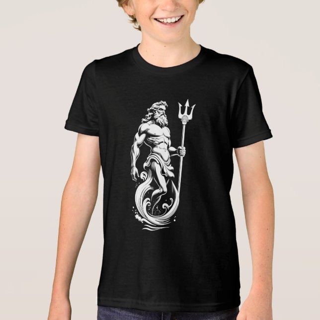Poseidon havets gud t shirt (Framsida)