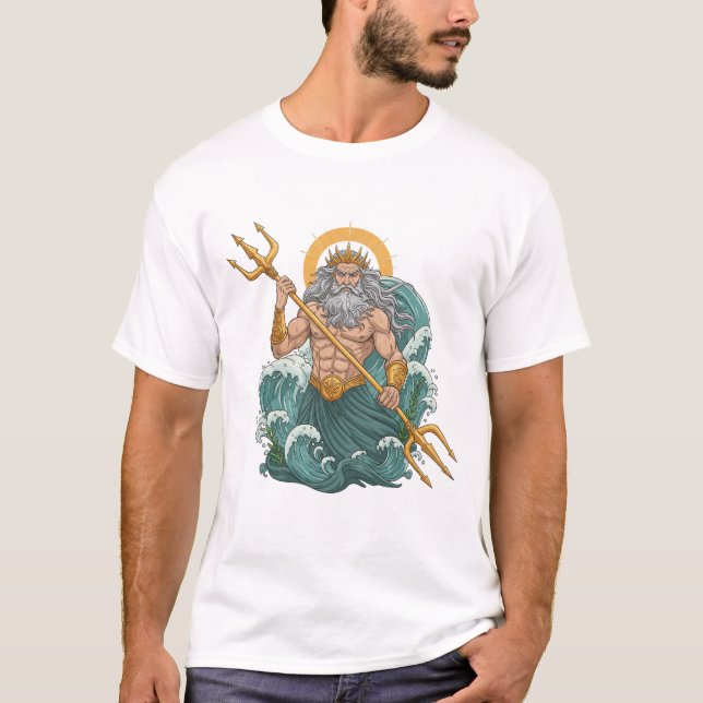 poseidon havsgudens vrede t shirt (Framsida)