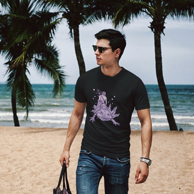 Poseidon i Axolotl T Shirt (Skapare uppladdad)
