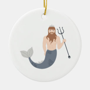 Poseidon Julgransprydnad Keramik