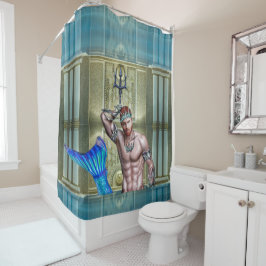 Poseidon/Neptune Nautical Coastal Shower Curtain