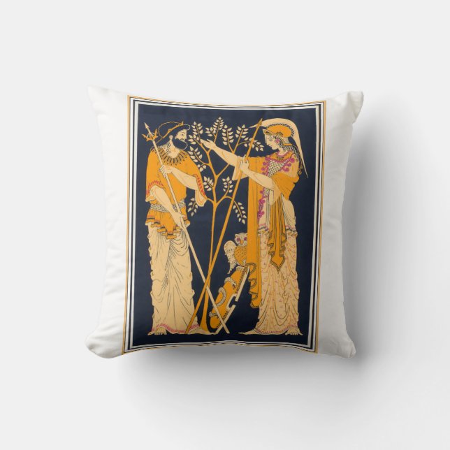 Poseidon och Athena Kudde (Framsida)