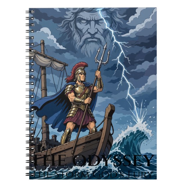 Poseidon’s Storm Wrath Anteckningsbok (Framsidan)