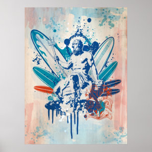 poseidon surfer poster
