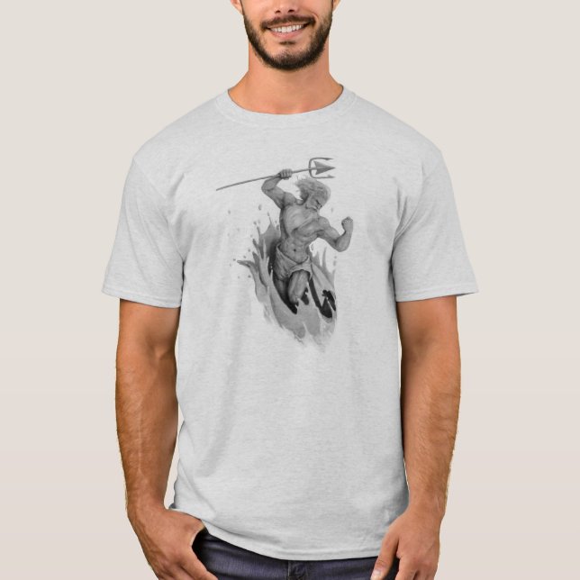 Poseidon treuddskjorta t-shirt (Framsida)