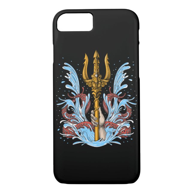 Poseidon Trident Case-Mate iPhone Skal (Baksida)