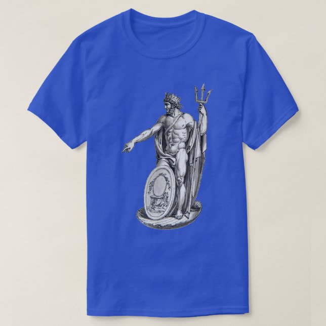 Poseidon Trident grekiska Gud Mythology T Shirt (Design framsida)