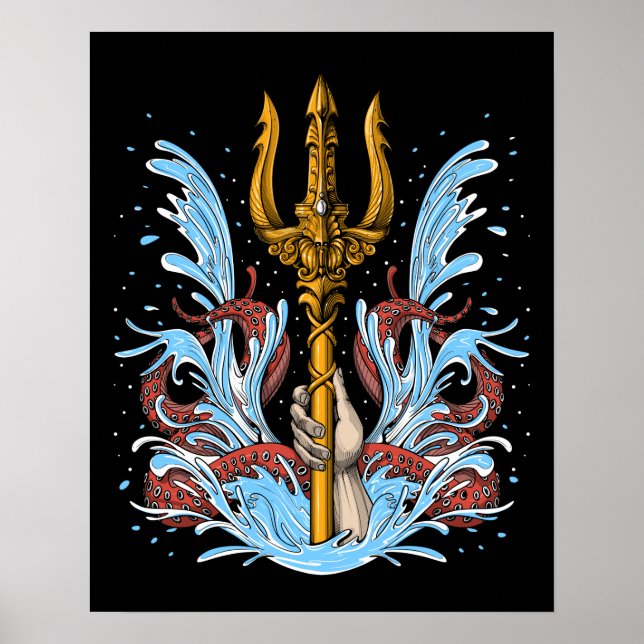 Poseidon Trident Poster (Framsidan)