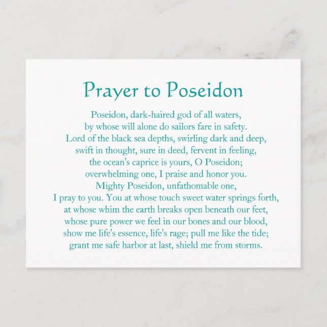 Poseidon-vykort Vykort (Framsida)