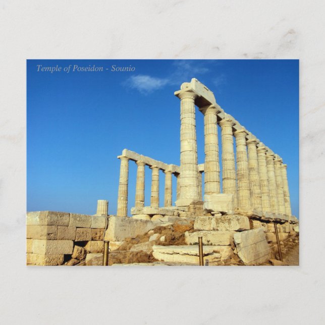 Poseidontemplet i Sounio Vykort (Framsida)