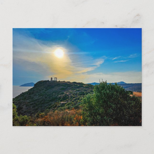 Poseidontemplet, Kap Sounion, Grekland Vykort (Framsida)