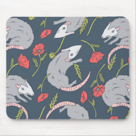 Posends and Poppy Flower Mousepad Musmatta