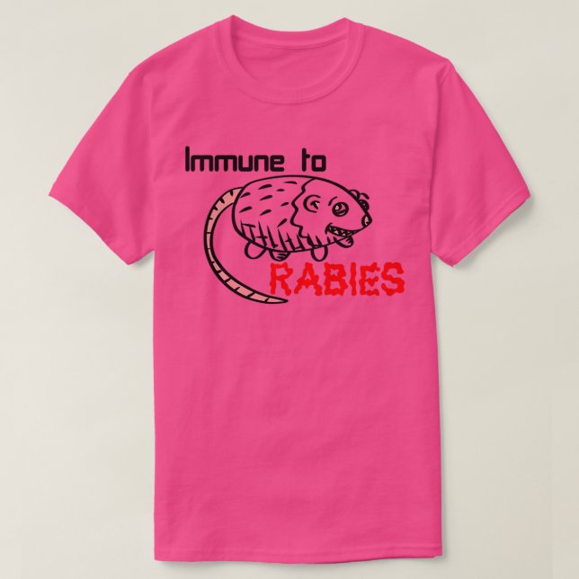 Posends Naturally Immune to Rabies T Shirt (Design framsida)