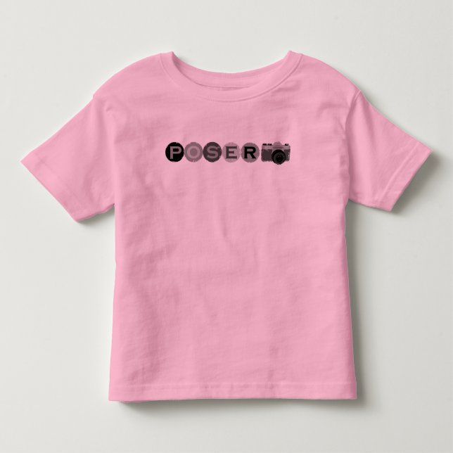 Poser för en fotografera tee shirt (Framsida)