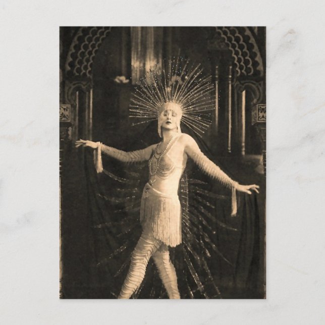 Posera med den Starburst hatten Vykort (Framsida)