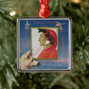 Poserar med Dante Alighieri Julgransprydnad Metall