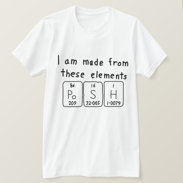 Poseric bord namn shirt t-shirt (Design framsida)