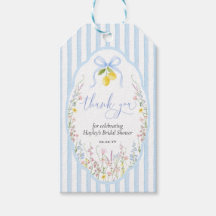 Posey Wildflower Blå Bow Bröllopsdusch