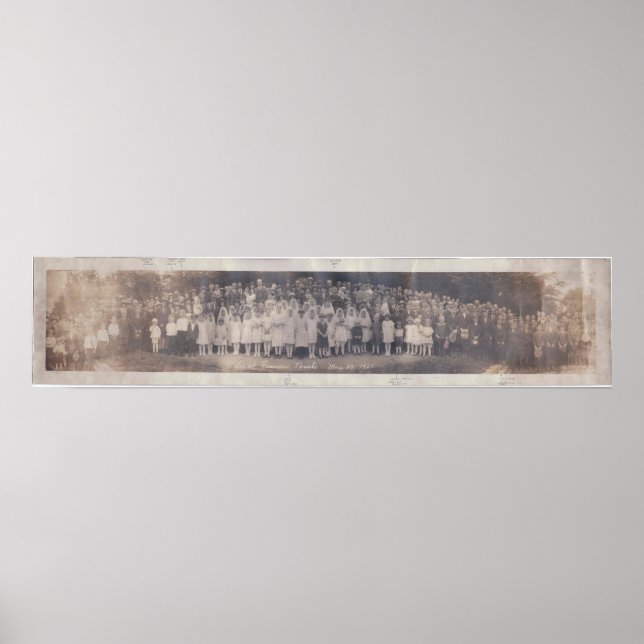 Poseyville 1923: Den helige Francis Church Poster (Framsidan)