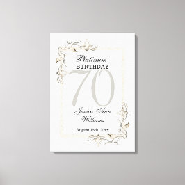 Posh 70:e platinumfödelsedagen canvastryck