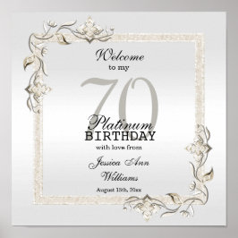 Posh 70:e platinumfödelsedagen poster