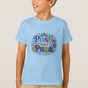 Posh and Puns – Chic rolig typsnitts-T-shirt T Shirt