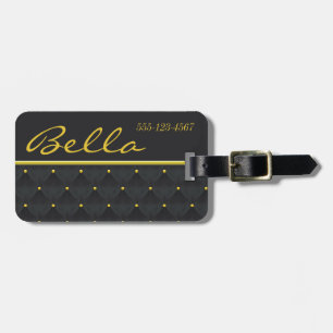 Posh Black & Guld Bagagebricka