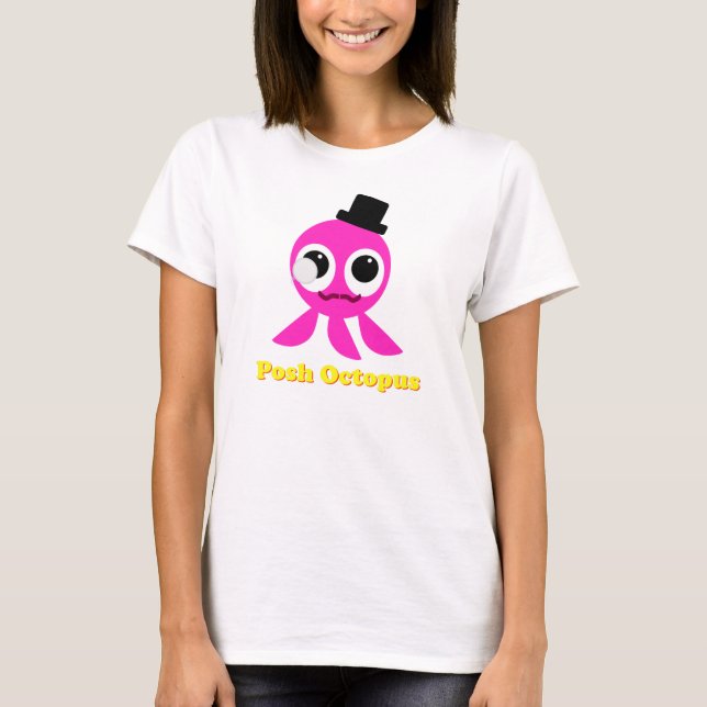 Posh bläckfiskflickaT-tröja T-shirt (Framsida)