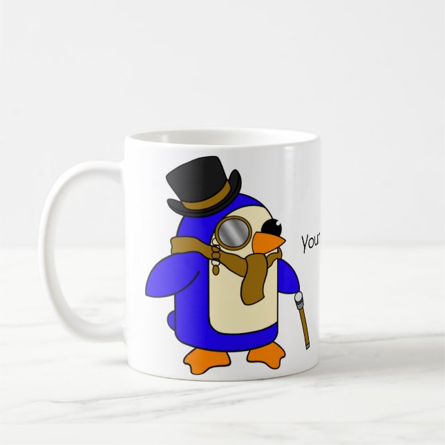 Posh Brown penguins Kaffemugg (Vänster)