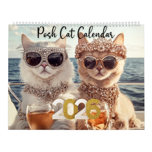 Posh Cat Calendar 2025 Cat Kalender (Omslag)