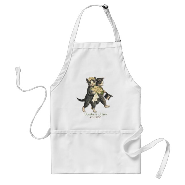 Posh Cats Bröllop Apron Förkläde (Framsidan)