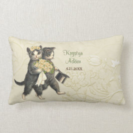 Posh Cats Bröllop Ivory - Lumbar Pillow Lumbarkudde
