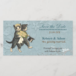 Posh Cats Bröllop spara datum Datumet